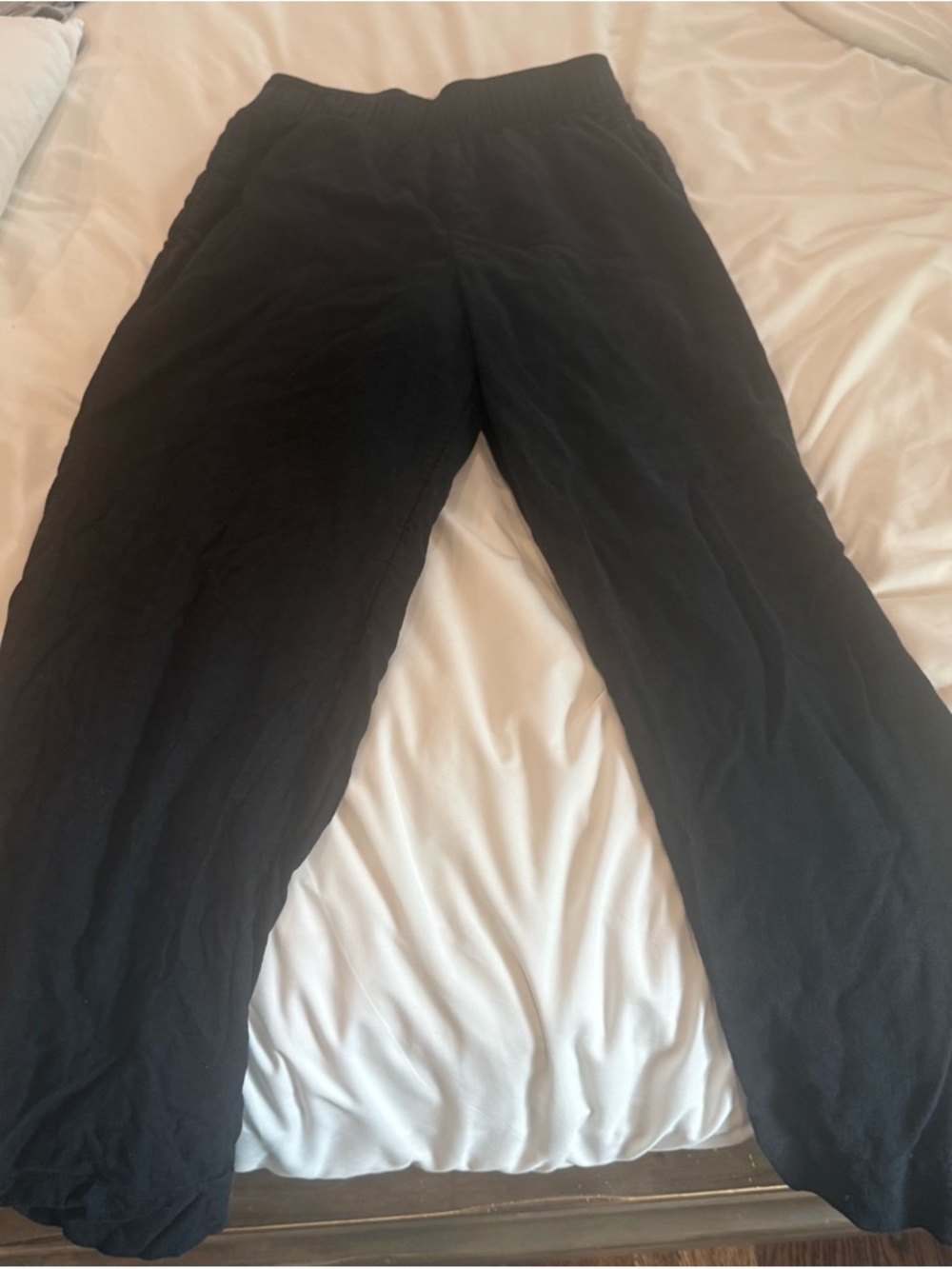 Abercrombie & Fitch Black Ribbed Lounge Pants Regular Length